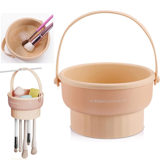 3 in 1 Brush Cleaning Mat with Brush Drying Holder Silicone