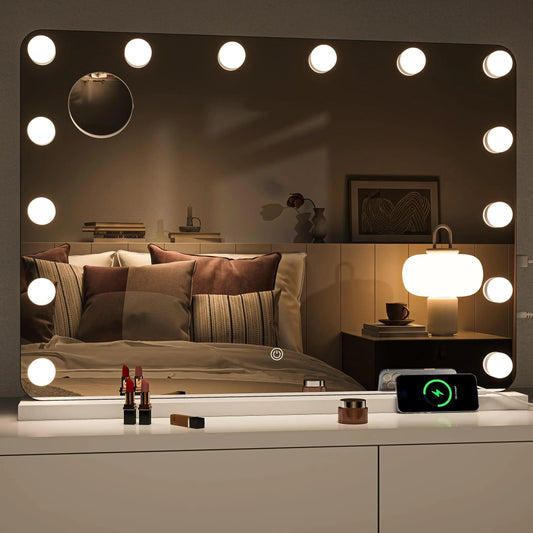 28" x 20" Vanity Mirror with Lights Makeup Mirror with Lights