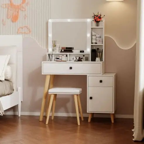 Dressing Table With Hollywood LED Mirror