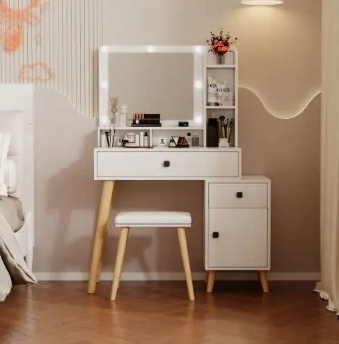 Dressing Table With Hollywood LED Mirror