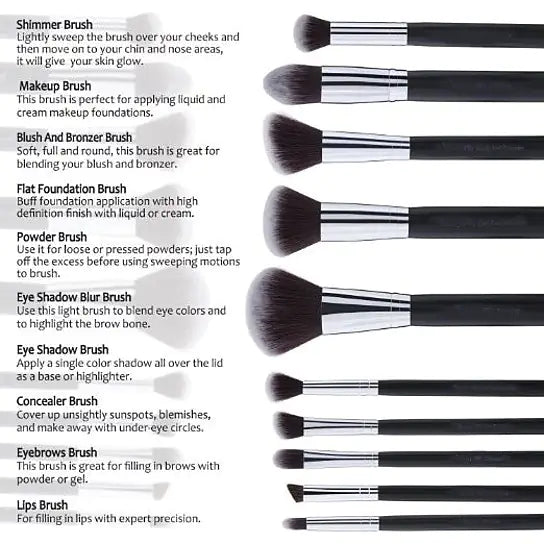 Flawless Winner 10-Piece Makeup Brush Set