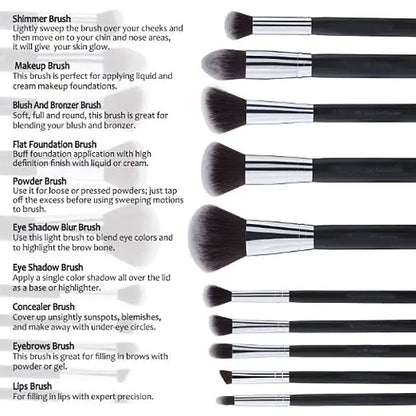 Flawless Winner 10-Piece Makeup Brush Set